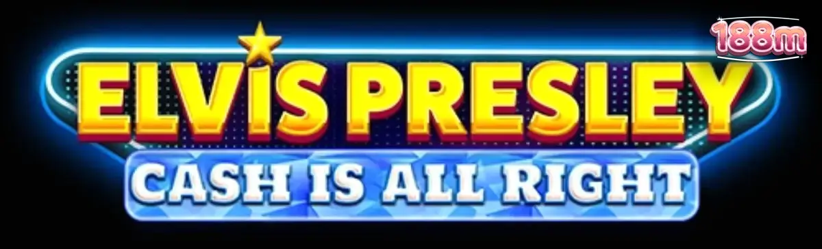 Giao diện trò chơi Elvis Presley: Cash is All Right với phong cách neon rực rỡ